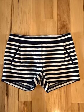 J. Crew Navy and White Striped Shorts